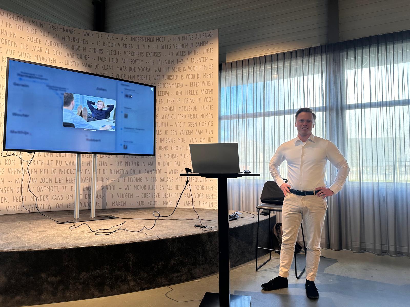Presentatiemoment bij het afronden van het management development programma