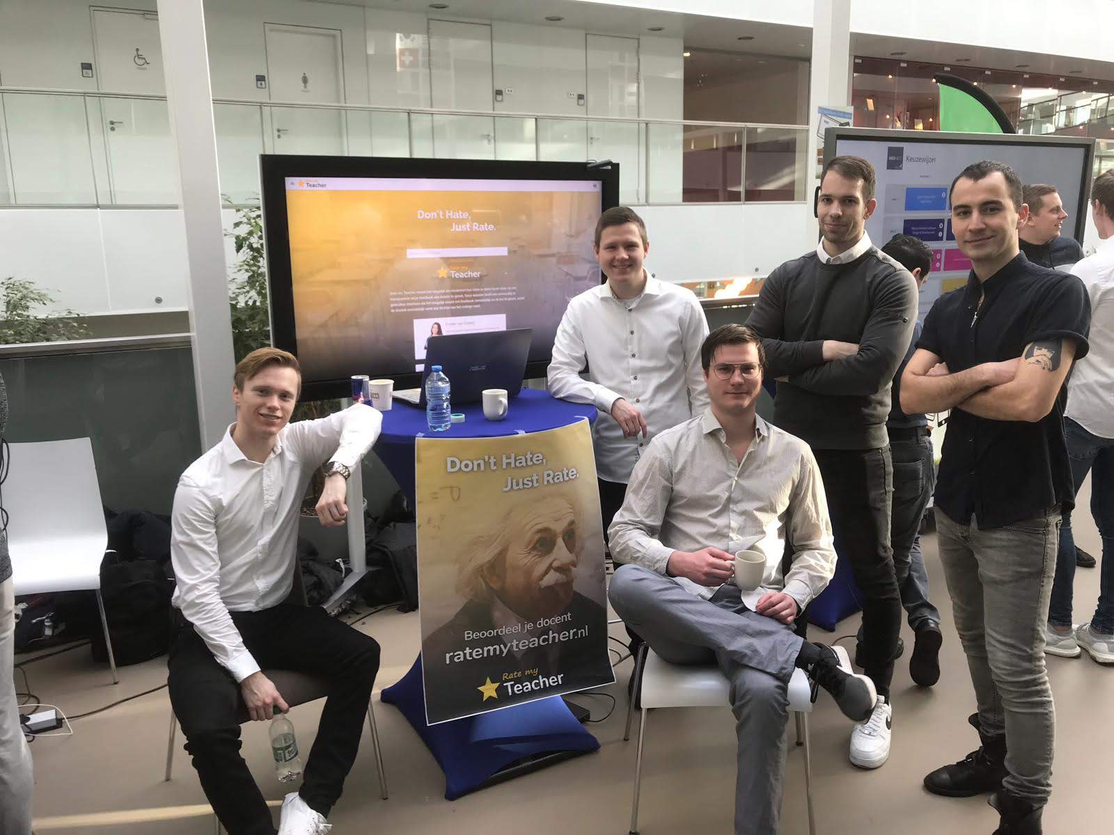 Harmen en zijn team bij Rate My Teacher